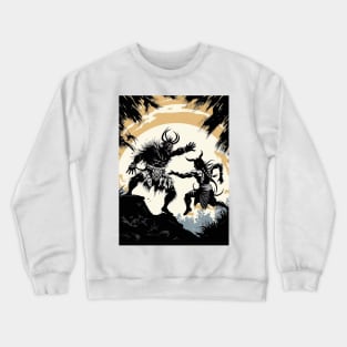 Shaman Dances with the Demon Dance of Fire and Power Crewneck Sweatshirt